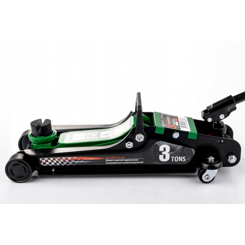 Домкрат підкатний 3т (85-385мм) з поворотною ручкою 360° Rockforce RF-T825010
