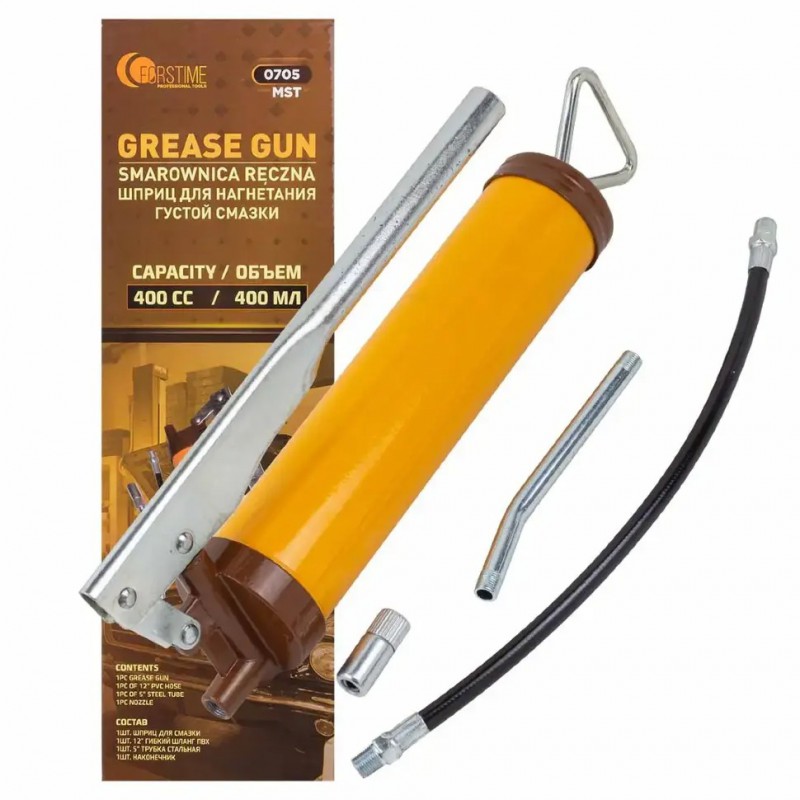 Шприц ручной для нагнетания густой смазки 400мл Forstime FT-0705 MST