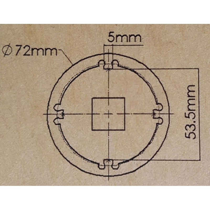 3/4" Спецключ для КПП (MAN) HCB AUTO TOOLS A1228