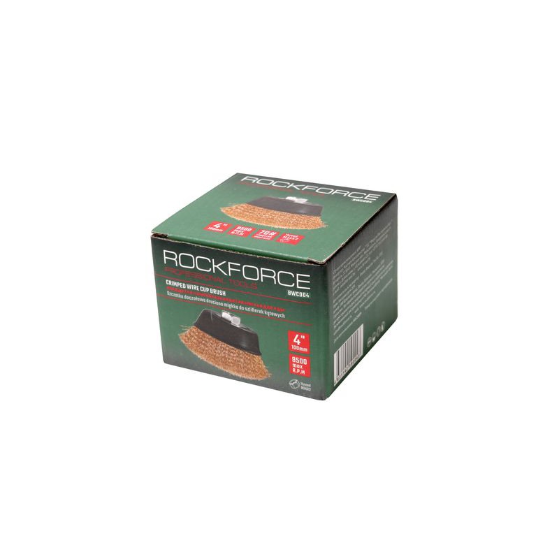 Кордщетка чашеобразная латунная для УШМ 60мм RockForce RF-BWC025