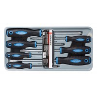 Набор отверток магнитных "Profi" S2, 7 предметов (PH:1x80,2х100,3х150мм; SL:4x100, 5.5х125, 6.5х150, 8х175мм)в лотке Forsage F-20713
