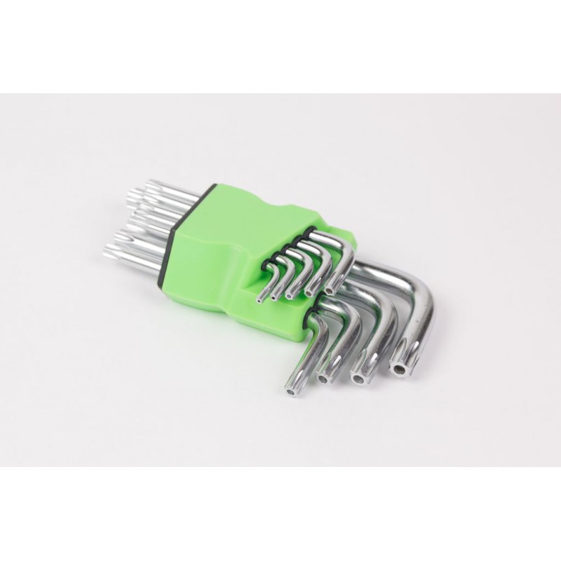 Набор ключей TORX Г-образных, 9пр.(Т10,15,20,25,27,30,40,45,50),в блистере P010K