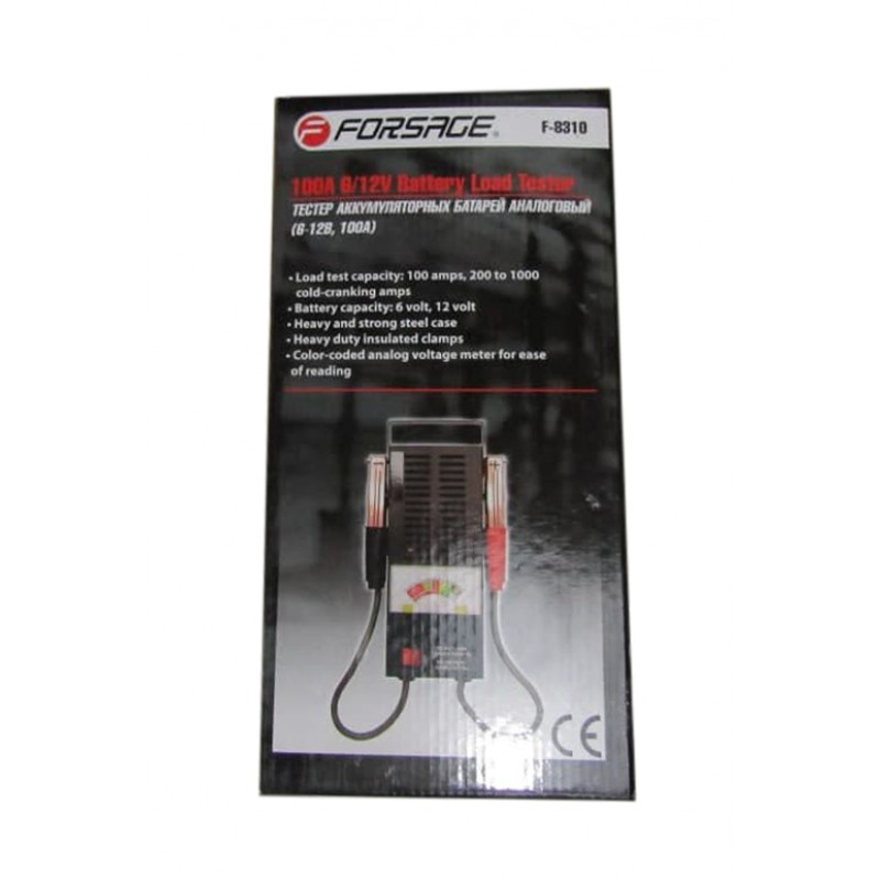 Тестер аккумуляторных батарей аналоговый (6V-12V, 100А) Forsage F-8310