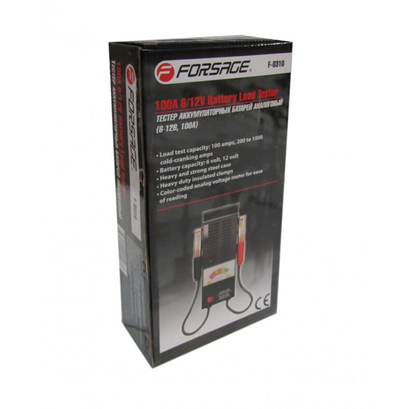 Тестер аккумуляторных батарей аналоговый (6V-12V, 100А) Forsage F-8310