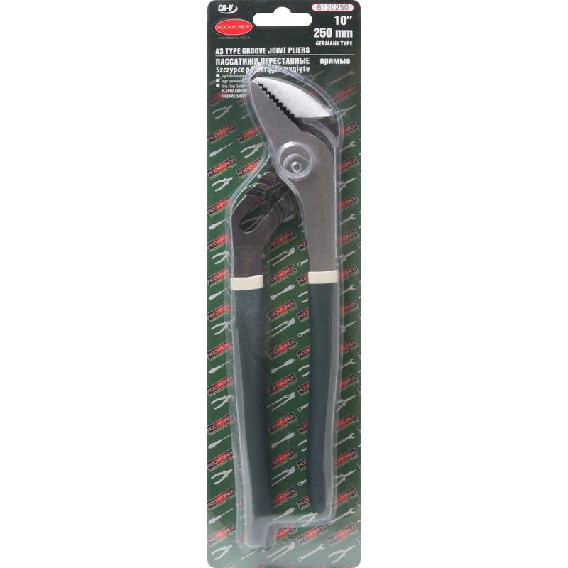 Пассатижи переставные Cr-V 10"-250мм, в блистере ROCKFORCE RF-613C250