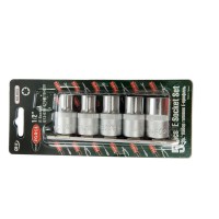 Набір головок Е-профіль 5 предметів 1/2" (E12, E14, E16, E18, E20), на планці ROCKFORCE RF-4053