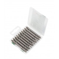 Набір біт 10 предметів, 1/4" (PH2xPH2; L-65мм), у пластиковому футлярі ROCKFORCE RF-2101