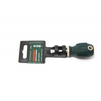 Отвертка шлицевая магнитная "Profi" S2 SL6.5х38мм, на пластиковом держателе ROCKFORCE RF-70365038