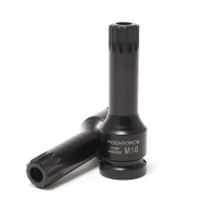 Головка-бита SPLINE глубокая ударная1/2", M5 с отверстием ROCKFORCE RF-24807805T