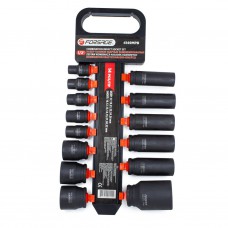 Набор головок ударных комбинированный 14пр.,1/2''(короткие:10,12-15,27,30,32мм,глубокие:17,19,21,22,24,36мм),на пластиковом держателе F-4149MPB