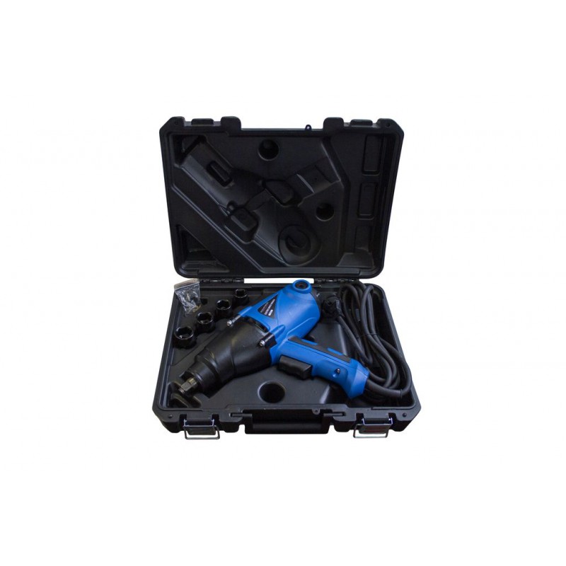 Гайковерт ударный электрический 1/2''(220-240V, 1010W, 500Нм) с комплектом головок (17, 19, 21, 22мм)