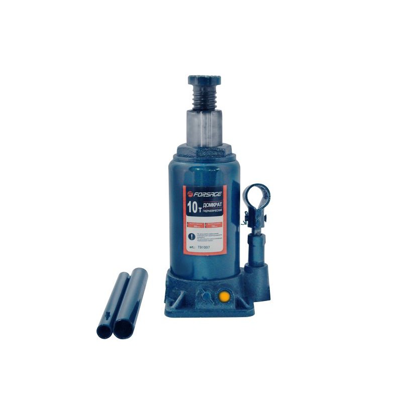 Домкрат бутылочный 10т низкий с клапаном (h min 160мм, h max 290мм)