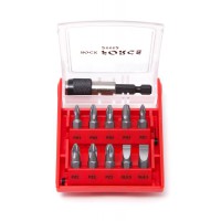 Набор бит с битодержателем 11 предметов, 1/4" (PH1,2,3 PZ1,2,3, SL5.5, 6.5) ROCKFORCE RF-21112