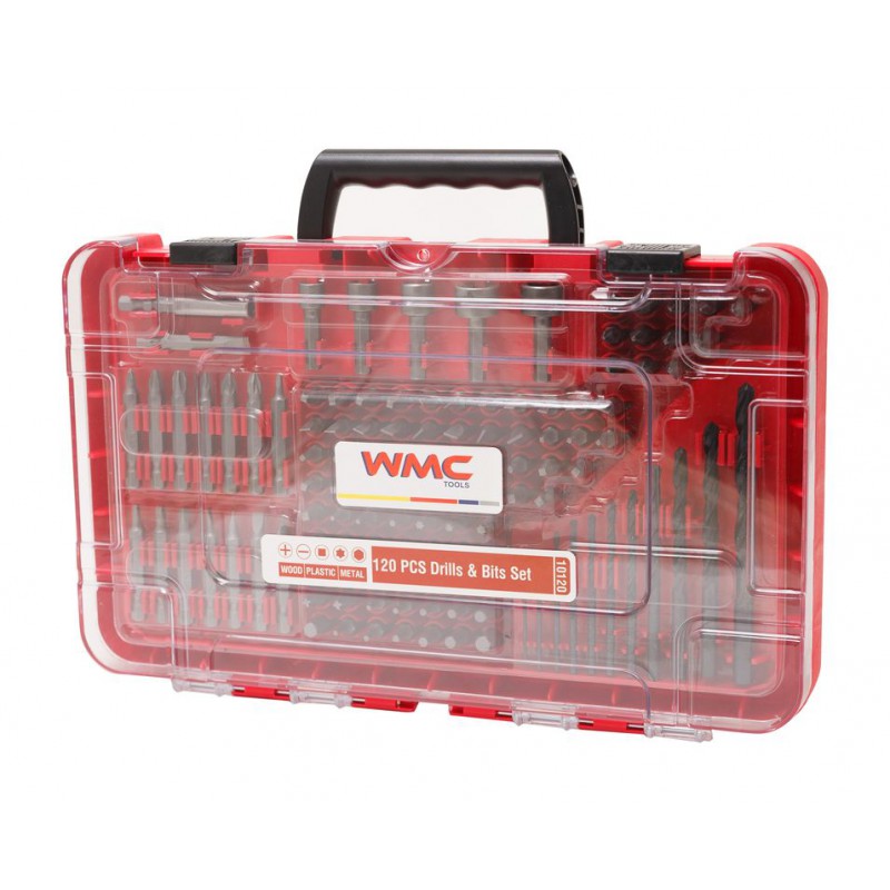 Набор бит и сверл 120пр. в пластиковом футляре WMC TOOLS 10120