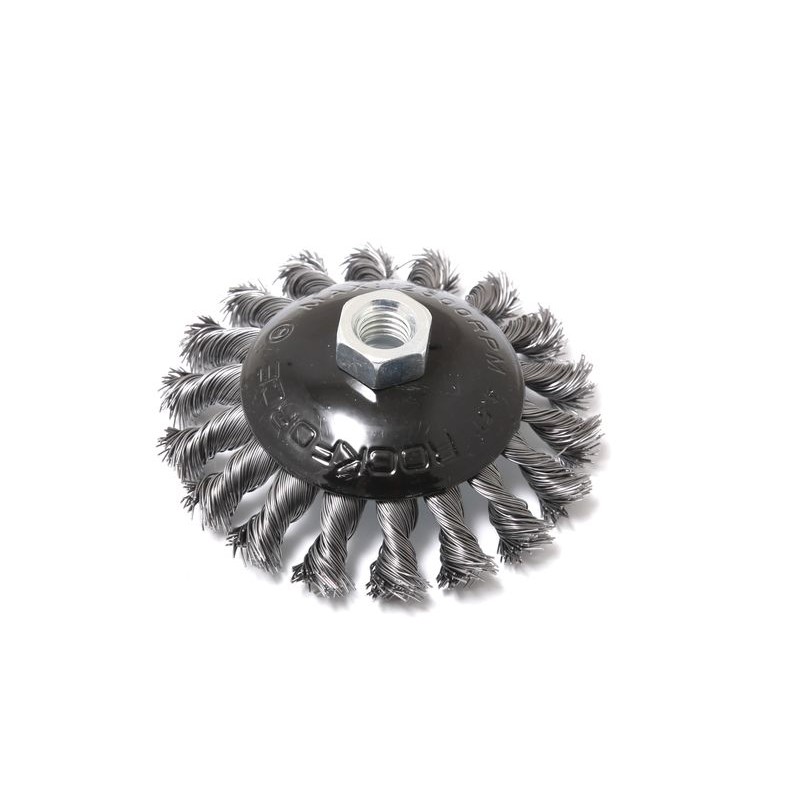 Кордщетка дисковая ''получаша'' стальная витая для УШМ 125мм ROCKFORCE RF-BWD105