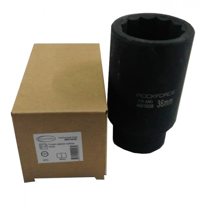 Головка ударная глубокая 36мм 3/4" 12гр. ROCKFORCE RF-46810036