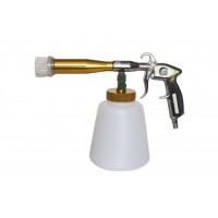 Пистолет пневматич.''Tornado''для химчистки а/м с медной трубкой подачи моющего ср-ва и щеткой-насадкой''Profi''(емкость1л,6bar,расход воздуха120 л/ми