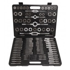 Набор метчиков и плашек110 предметов(2х0.4,3х0.5,4х0.7,5х0.8,6х0.75-1,8х0.75-1,25,9х0.75-1.25,10х0.75-1.5,11х0.75/1/1.25/1.5, 12х0.75-1.75,14х1-2,16х1-2,18х1.5) ROCKFORCE RF-B110-1