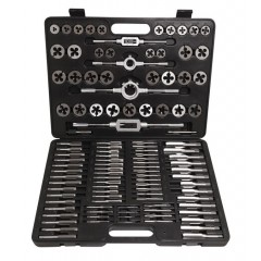 Набор метчиков и плашек110 предметов(2х0.4,3х0.5,4х0.7,5х0.8,6х0.75-1,8х0.75-1,25,9х0.75-1.25,10х0.75-1.5,11х0.75/1/1.25/1.5, 12х0.75-1.75,14х1-2,16х1-2,18х1.5) ROCKFORCE RF-B110-1