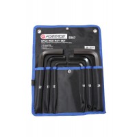 Набор ключей Г-образных 6-гранных 6 предметов (12, 14, 17, 19, 22, 24мм)на полотне Forsage F-5067