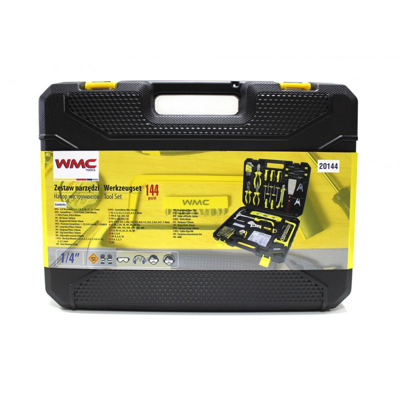 Набор инструментов 144 предмета 1/4"(6гр.)(5-13мм) WMC TOOLS 20144