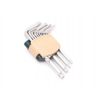 Набор ключей TORX Г-образных с отверстием,15 предметов(Т6Н,T7H,T8H,T9H,Т10Н,Т15Н,Т20Н,Т25Н,Т27Н, Т30Н,Т40Н,Т45Н,Т50Н,Т55Н,Т60Н)в пластиковом держателе ROCKFORCE RF-5151T