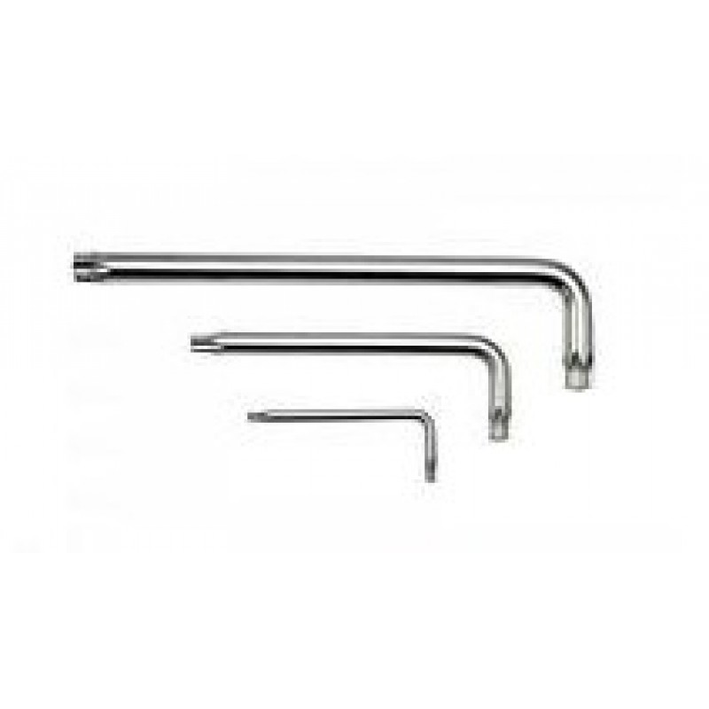 Ключ Г-образный TORX экстра длинный T25H с отверстием ROCKFORCE RF-76725XL