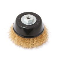 Кордщетка чашеподібна латунна для УШМ 125мм Rockforce RF-BWC005
