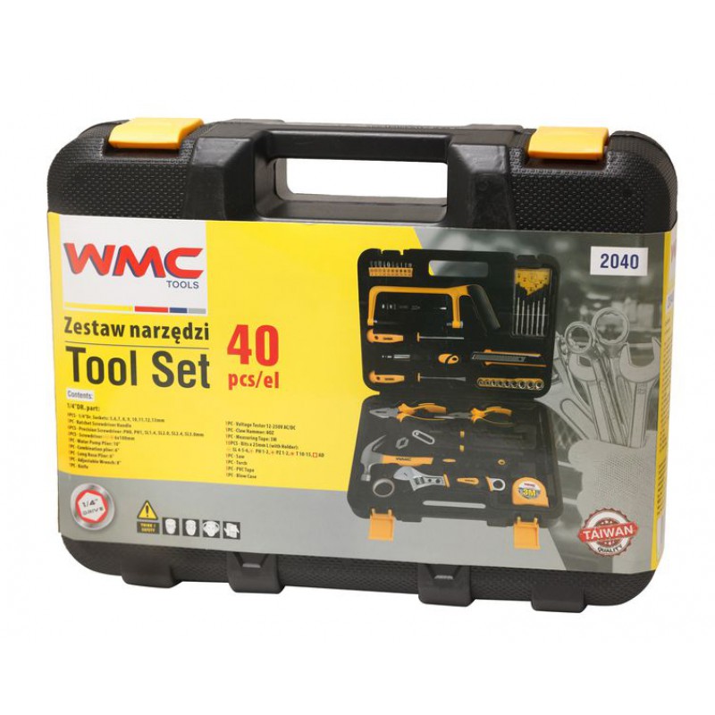 Набір інструментів 40 предметів 1/4"(6гр.)(5-13мм) WMC TOOLS 2040