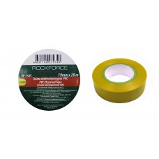 Стрічка ізоляційна ПВХ 19мм x 20м (жовта) ROCKFORCE RF-130Y