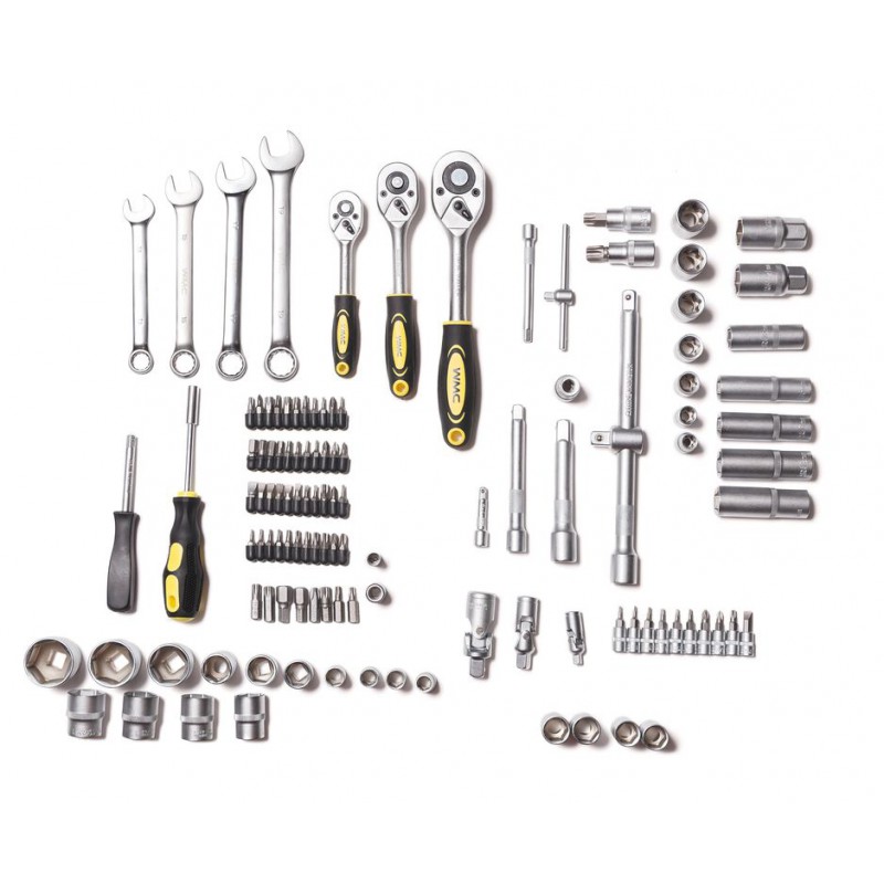 Набір інструментів 216 предметів 1/4«, 3/8», 1/2» WMC TOOLS 38841