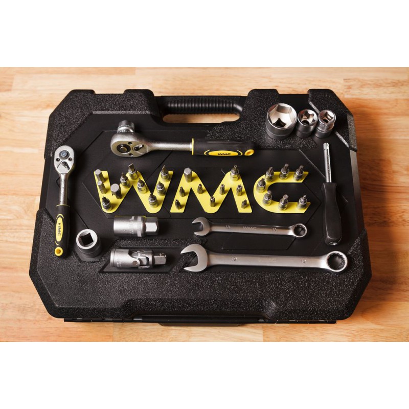 Набір інструментів 216 предметів 1/4«, 3/8», 1/2» WMC TOOLS 38841