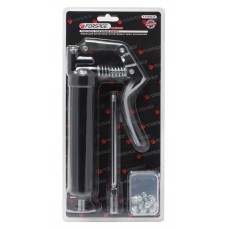 Шприц для нагнетания густой смазки с жестким наконечником 120гр. в комплекте с пресс масленками, в блистере Forsage F-01Z0530