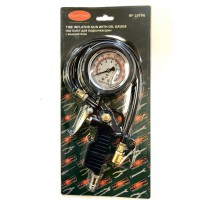 Пистолет для подкачки шин с аналоговым манометром и шлангом (0-16bar, манометр заполнен глицирином), в блистере ROCKFORCE RF-2370G