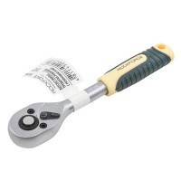 Трещётка 1/4" реверсивная с резиновой ручкой (L-150мм, 48зуб) Rockforce RF-80222W