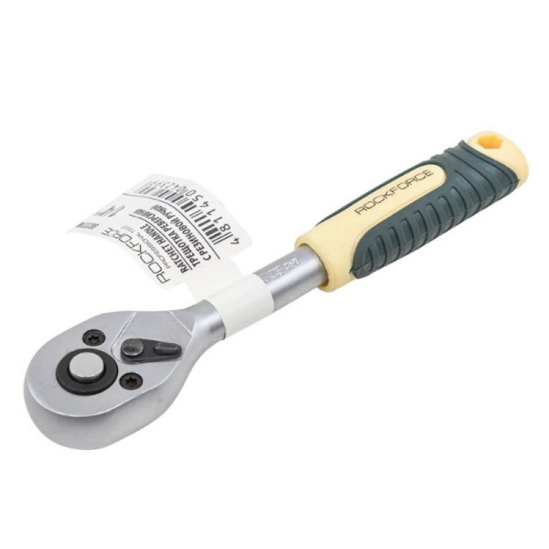 Трещётка 1/4" реверсивная с резиновой ручкой (L-150мм, 48зуб) Rockforce RF-80222W