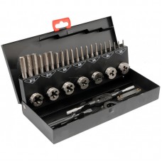 Набор мітчиків і плашок, 32 пр, в металевому кейсі RockForce RF-M032-1