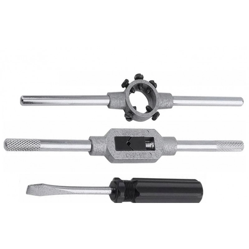 Набор мітчиків і плашок, 32 пр, в металевому кейсі RockForce RF-M032-1