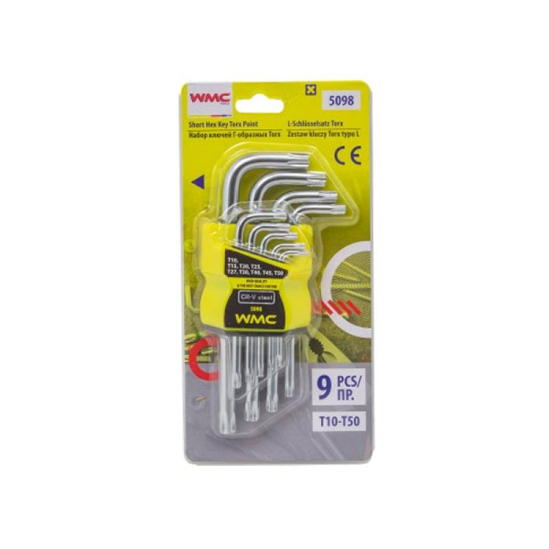 Набор ключей 9пр. Г-оборазных Torx WMC Tools WT-5098