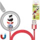 Кабель магнітний PULSO USB - Lightning 2,4А, 2m, red (тільки зарядка)