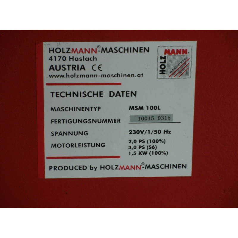 Стрічкова шліфувальна машина по металу Holzmann MSM 100L