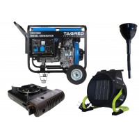 Дизельний генератор TAGRED TA4100D + газова плитка Orcamp CK-505 + електричний обігрівач Gardyer HE2000