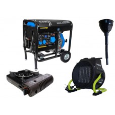 Дизельный генератор TAGRED TA10300D + газовая плитка Orcamp CK-505 + 4 газовых картриджа 400 мл