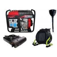 Дизельный генератор MAST GROUP YH7000AE + газовая плитка Orcamp CK-505 + электрический обогреватель Gardyer