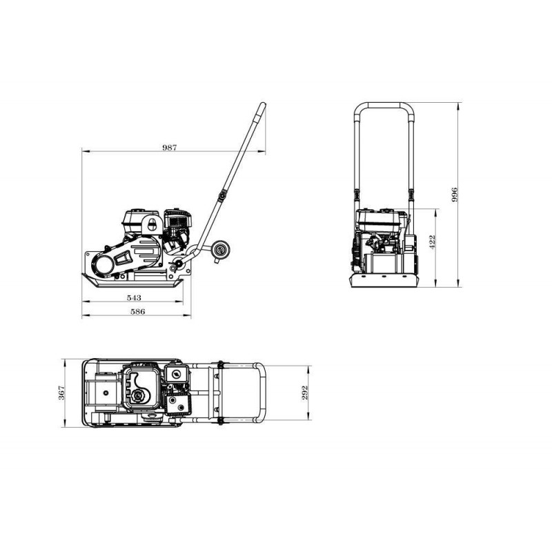 Виброплита Zipper ZI-RPE60E