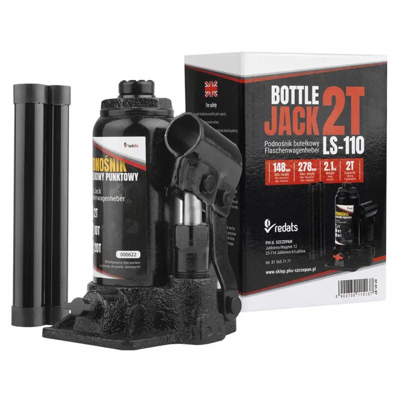 Бутылочный домкрат 10 т REDATS LS-140