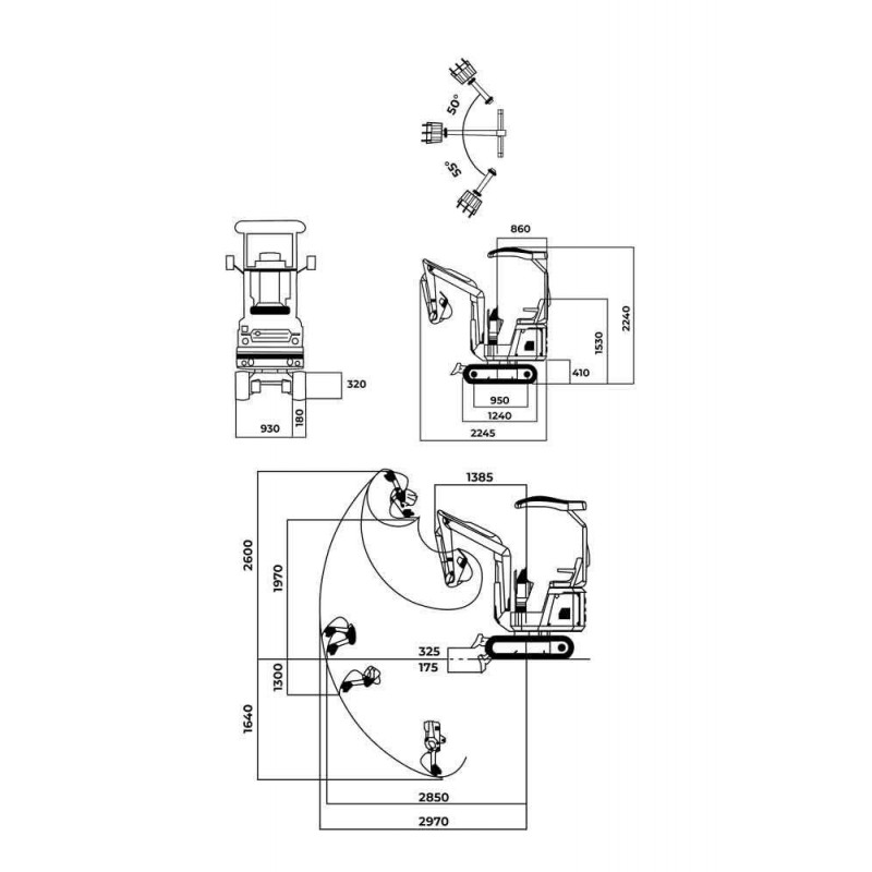 Мини-экскаватор Zipper ZI-MBG1000D Мини-экскаватор Zipper ZI-MBG1000D