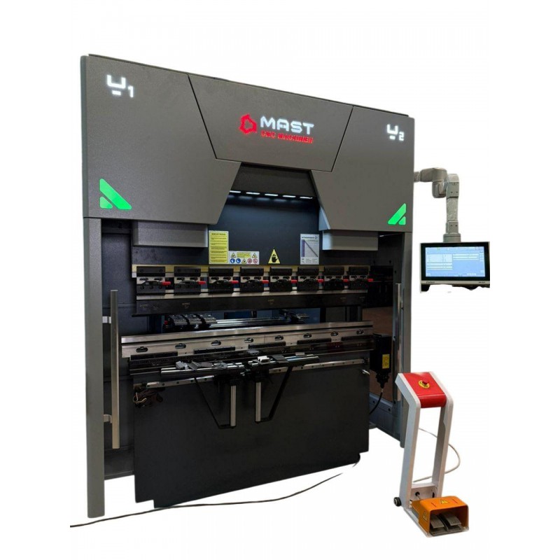 Електро-гідравлічний листозгинальний прес з ЧПК MAST CNC Machinen WBD-80Tx1600 з DELEM DA-53TX