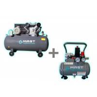 Поршневой компрессор MAST 2105/500L 400V + безмасляный поршневой компрессор Mast MOF1390/1100 compact