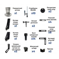 Набір інструментів STANDARD з автоматичними струбцинами POS-MET 16 мм